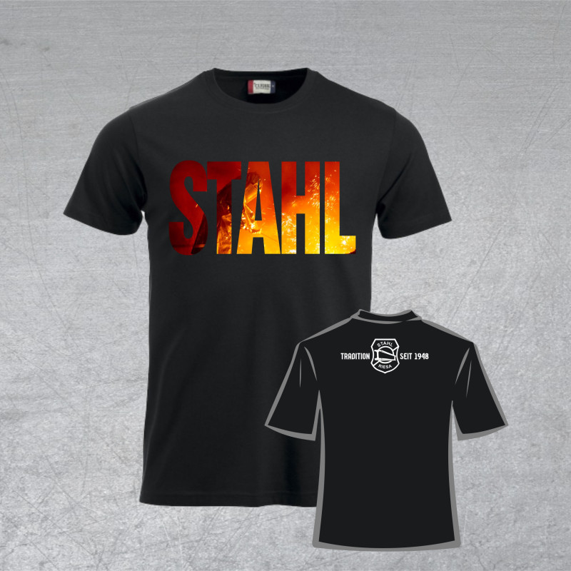BSG Stahl Riesa Fanshirt STAHL schwarz