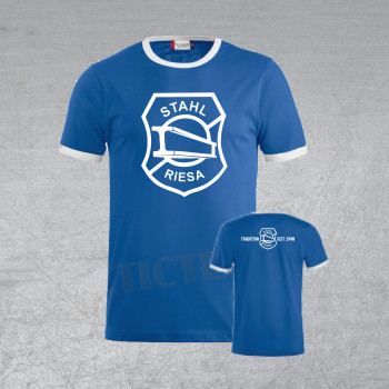 BSG Stahl Riesa Fanshirt "Wappen" blau/weiß
